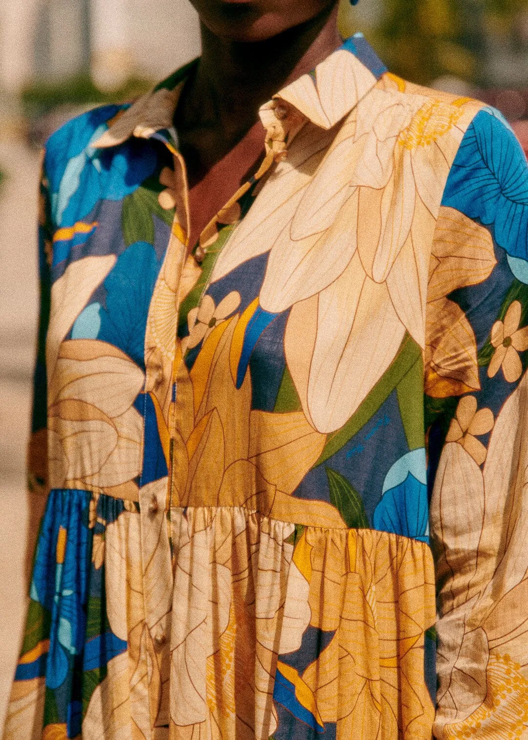 Mandacaru Floral Black Hilma Short Dress sold by FARM Rio product image thumbnail 3