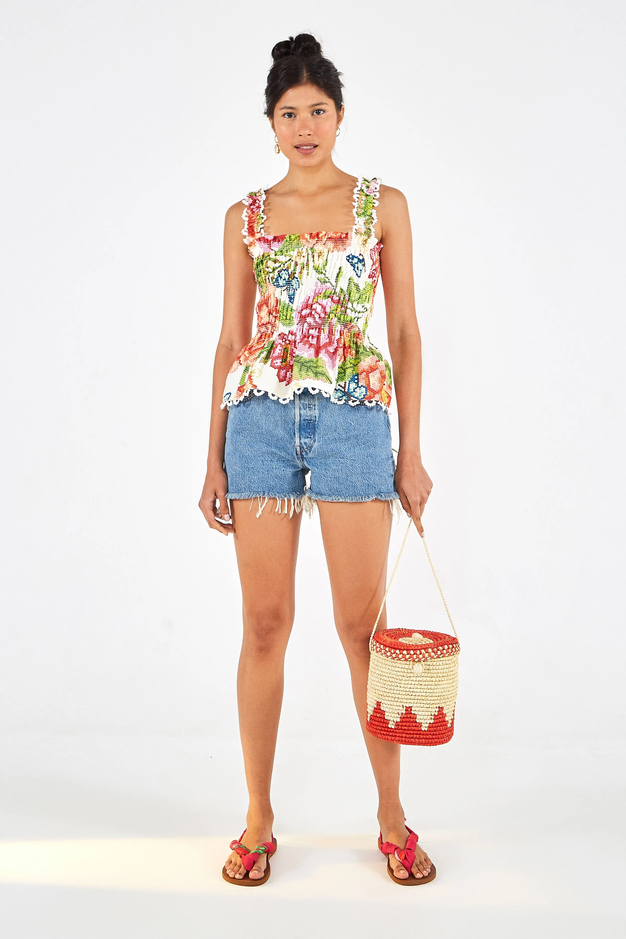 VINTAGE FLORAL BLOUSE sold by FARM Rio product image thumbnail 3