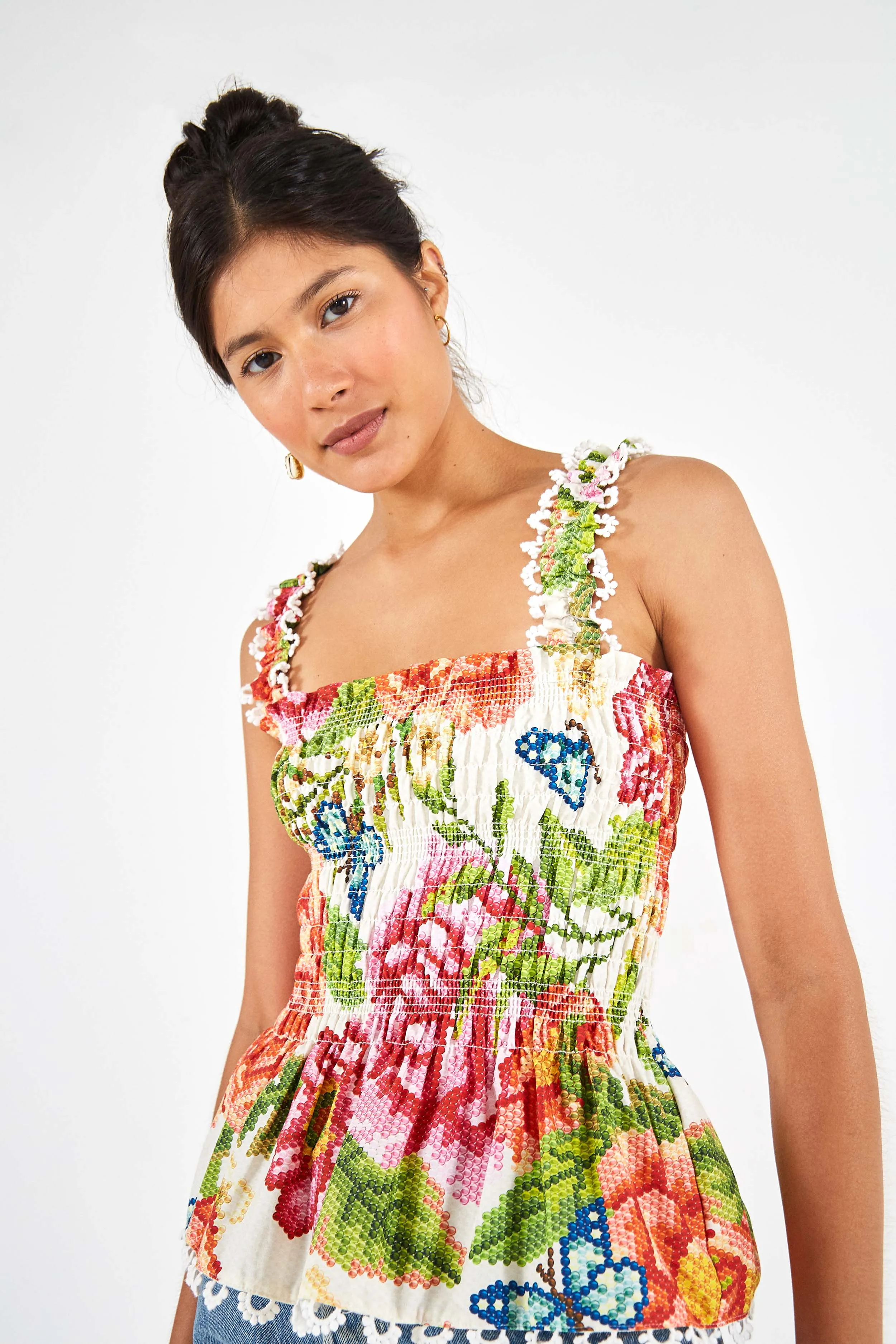 VINTAGE FLORAL BLOUSE sold by FARM Rio