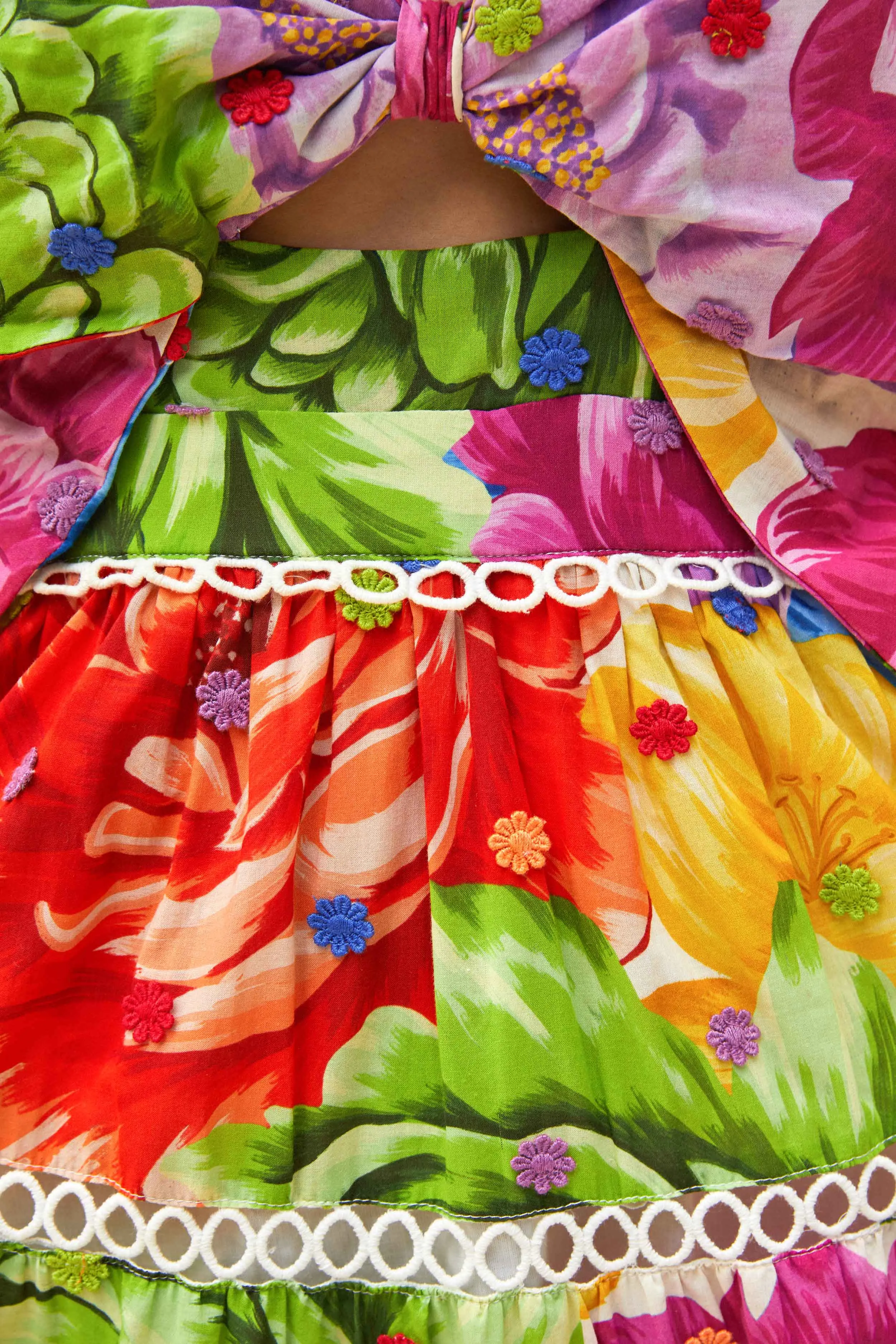 RAINBOW CHITA FLOWER MIDI DRESS sold by FARM Rio product image thumbnail 5