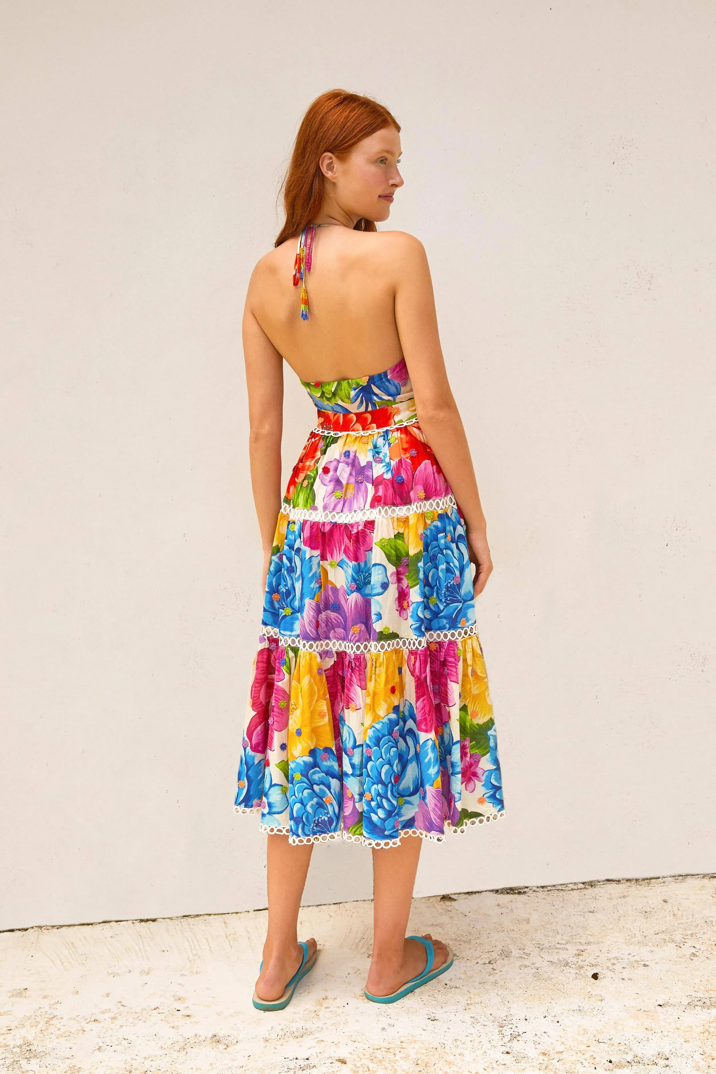 RAINBOW CHITA FLOWER MIDI DRESS sold by FARM Rio product image thumbnail 3