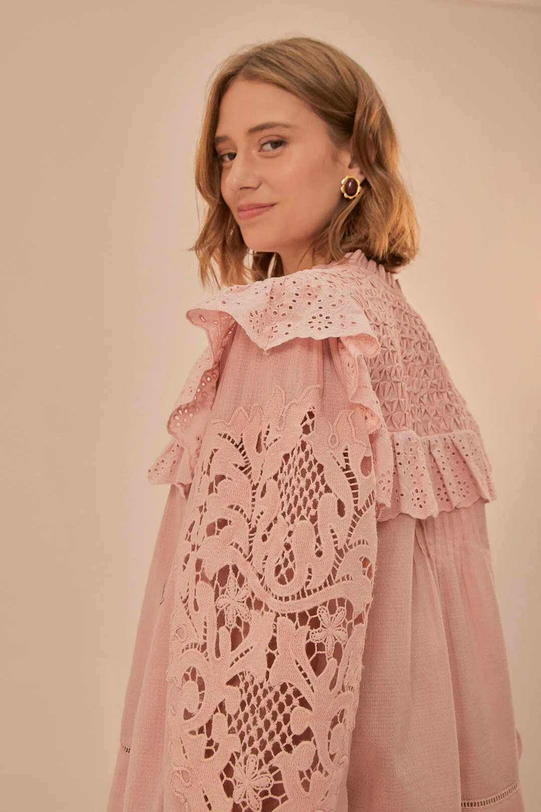 Rose Honeycomb Blouse sold by FARM Rio product image thumbnail 4