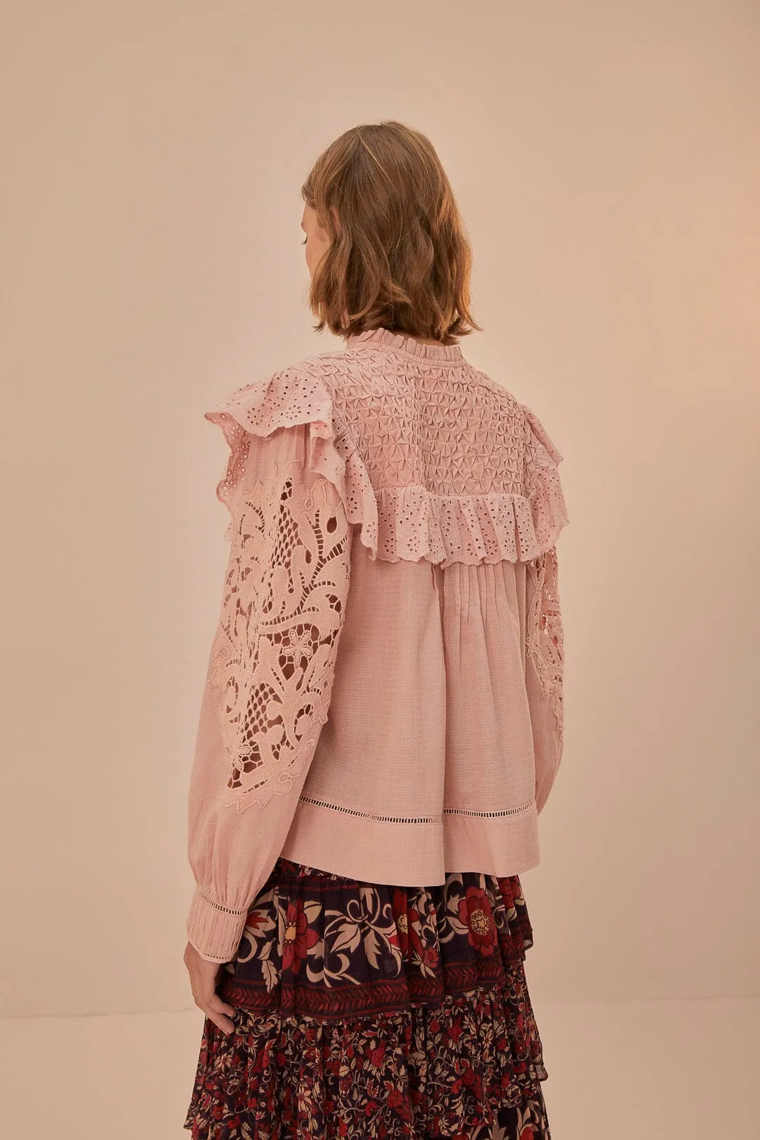 Rose Honeycomb Blouse sold by FARM Rio product image thumbnail 5