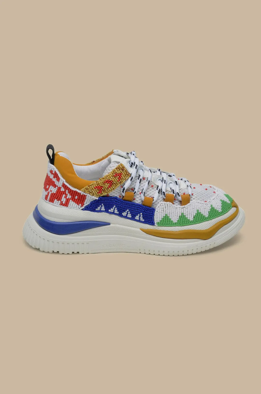Multicolor Beaded Apolo Sneaker sold by FARM Rio