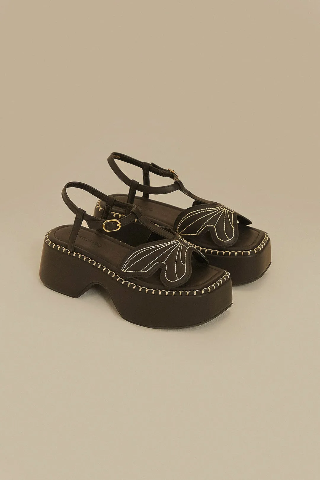 Black Butterfly Flatform Sandal sold by FARM Rio product image thumbnail 2