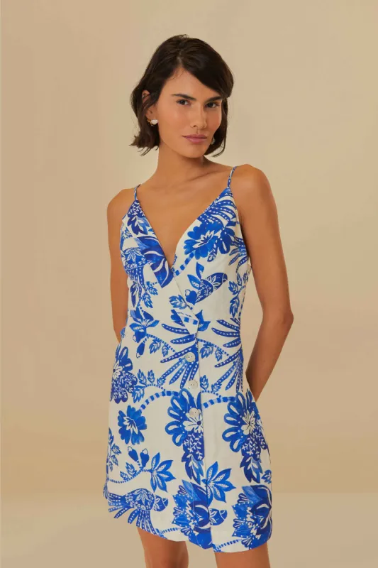 Off-White Floral Birds Euroflax™ Mini Dress sold by FARM Rio