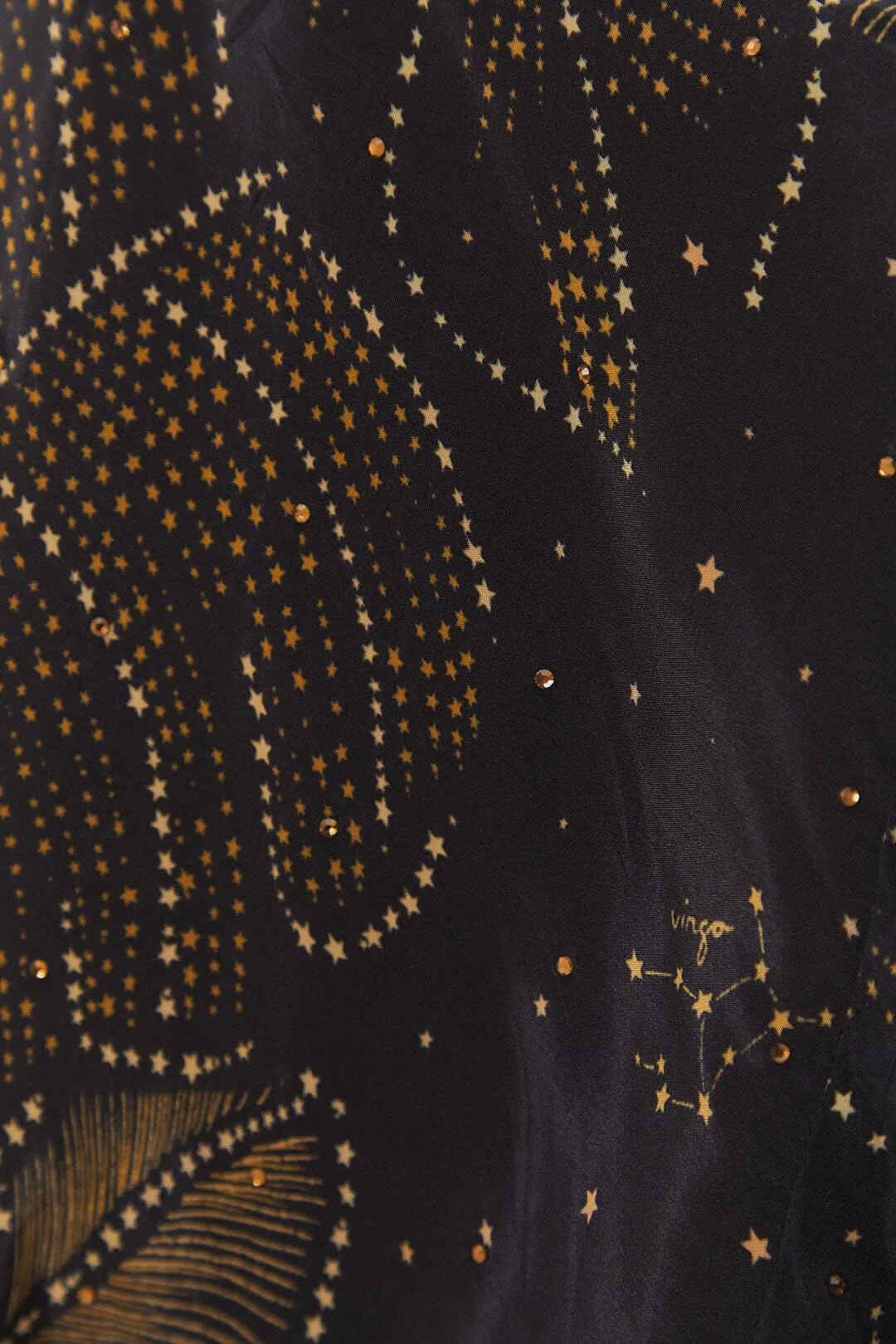 Black Golden Foliage Mini Dress sold by FARM Rio product image thumbnail 5