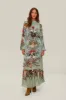 Blue Beauty Bouquet Long Sleeve Maxi Dress sold by FARM Rio