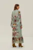 Blue Beauty Bouquet Long Sleeve Maxi Dress sold by FARM Rio