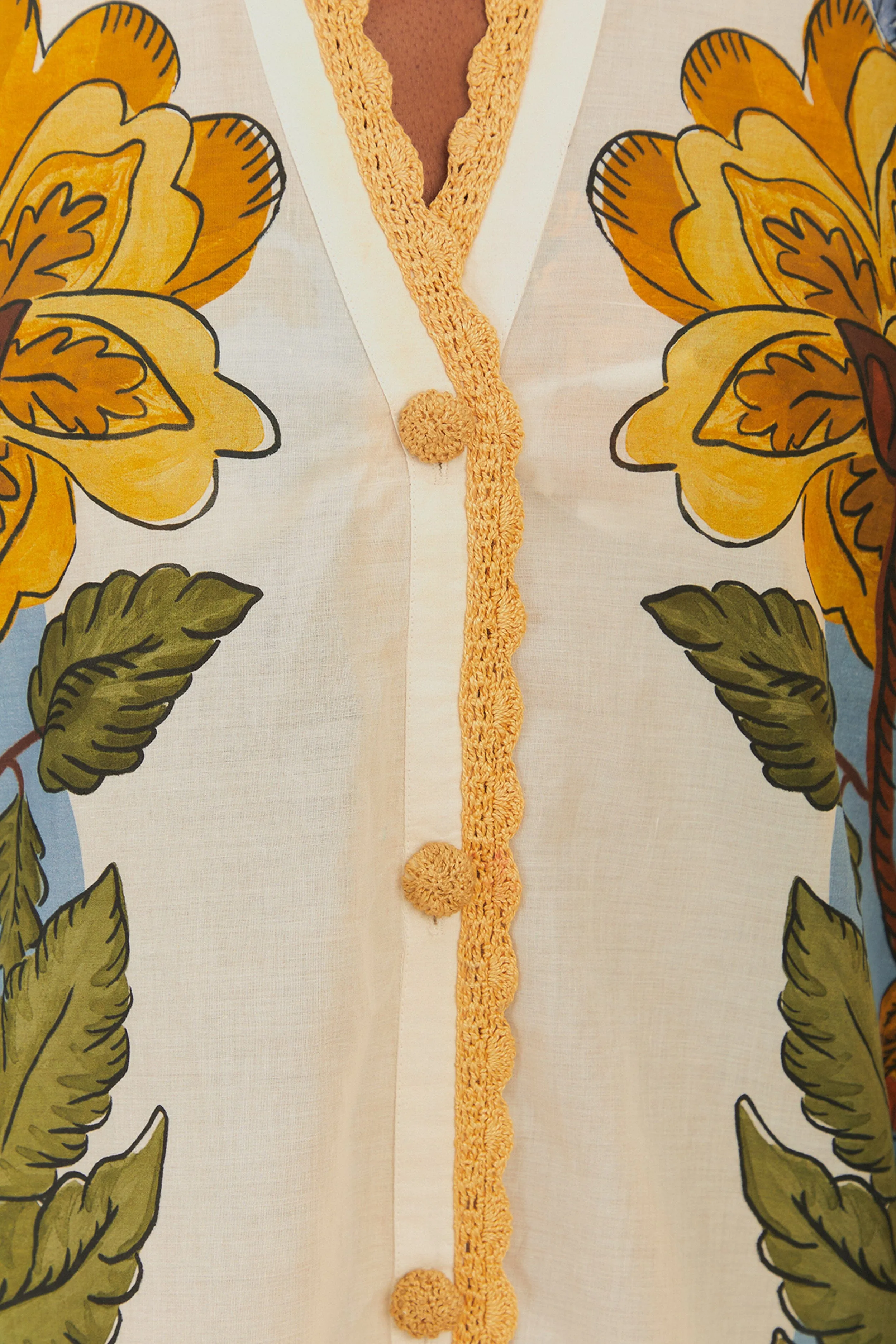 Off-White Garden Scarf Crochet Chemise sold by FARM Rio product image thumbnail 5