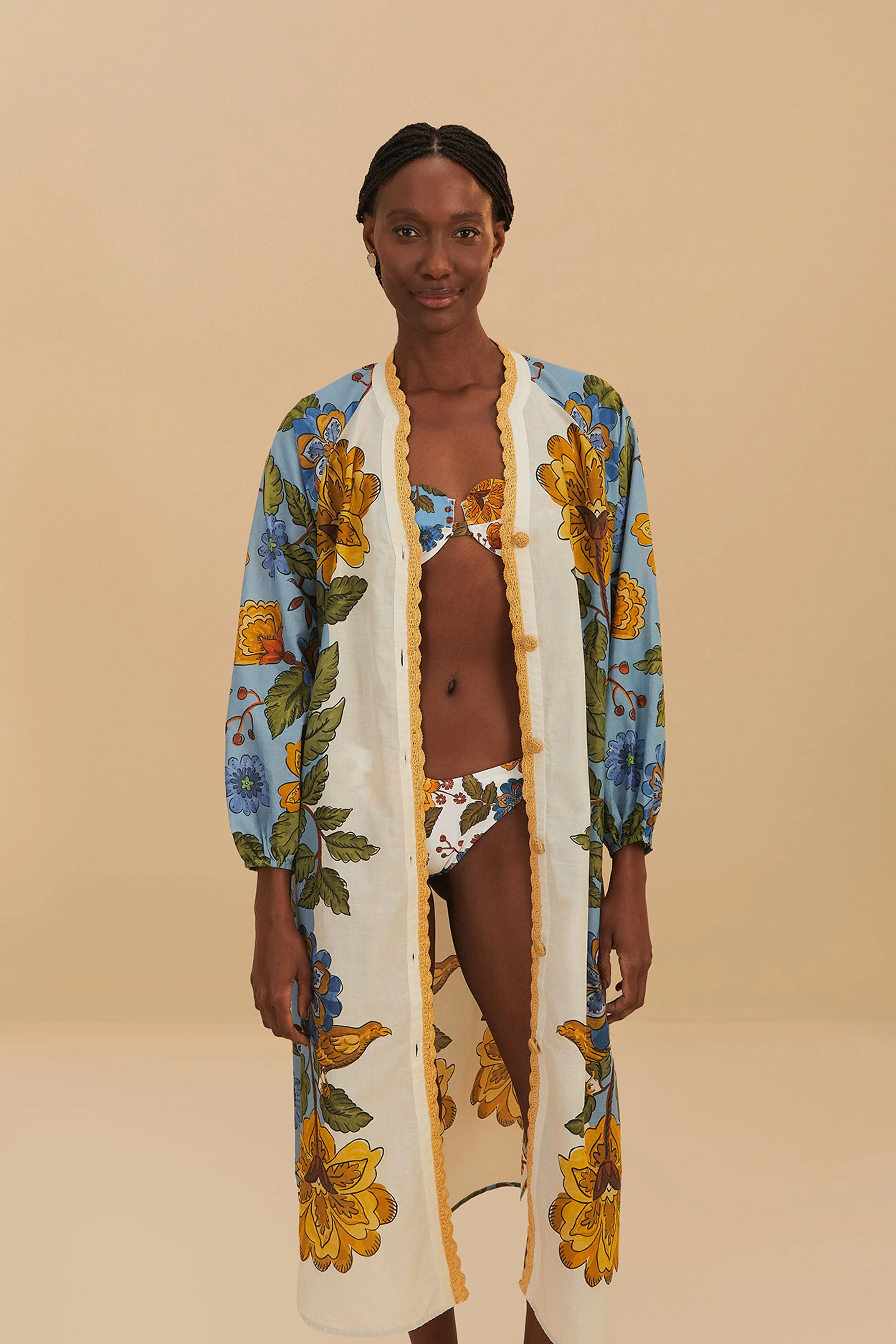 Off-White Garden Scarf Crochet Chemise sold by FARM Rio product image thumbnail 2