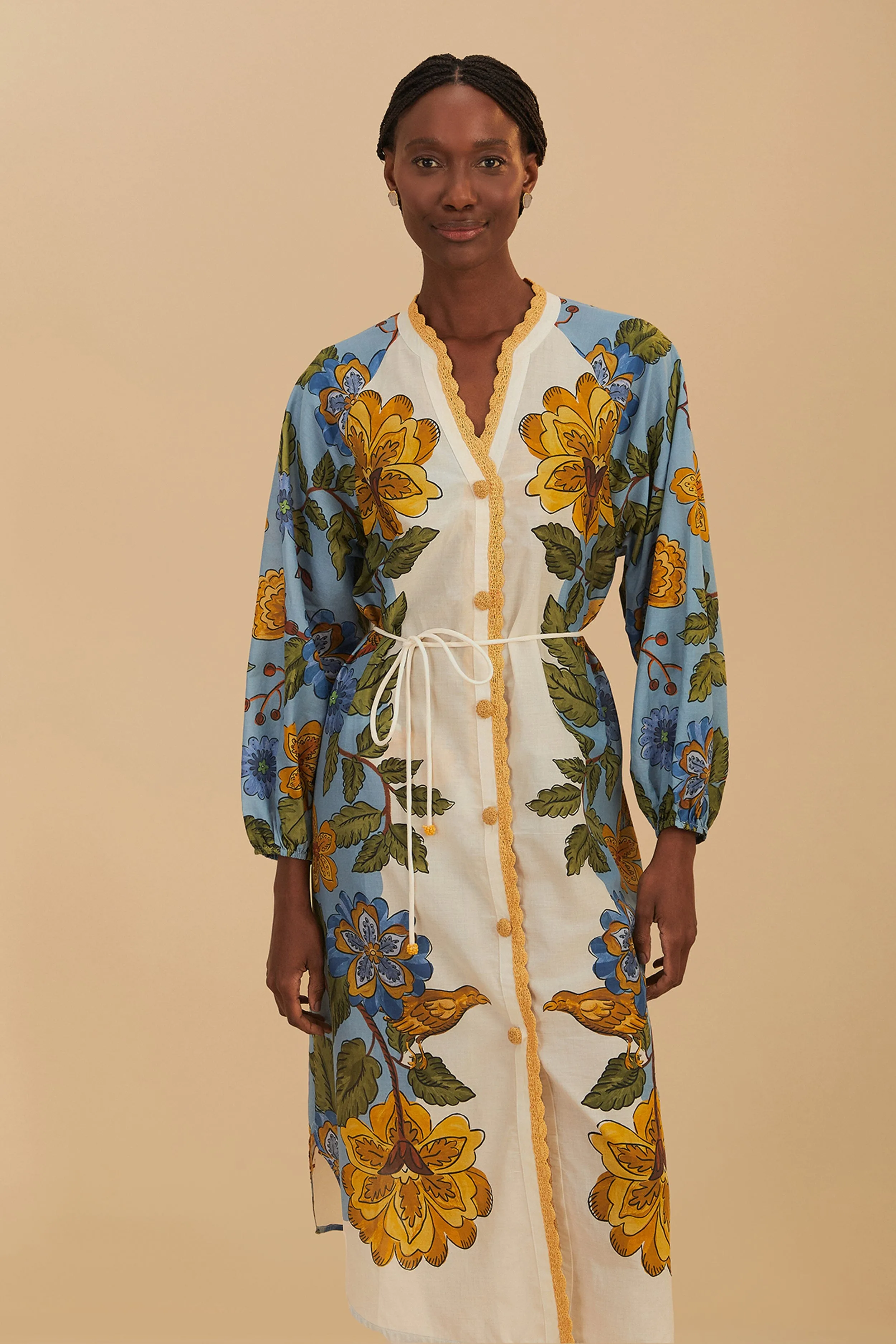 Off-White Garden Scarf Crochet Chemise sold by FARM Rio product image thumbnail 4