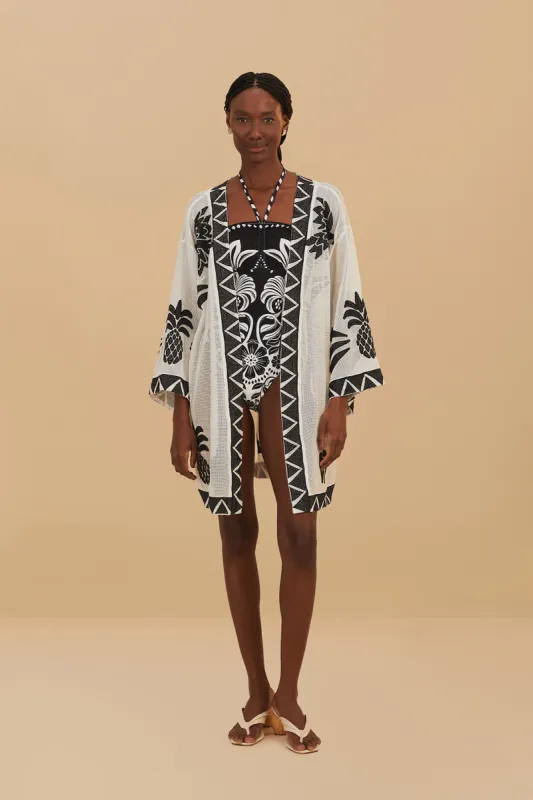White Coconut Kimono Dress sold by FARM Rio