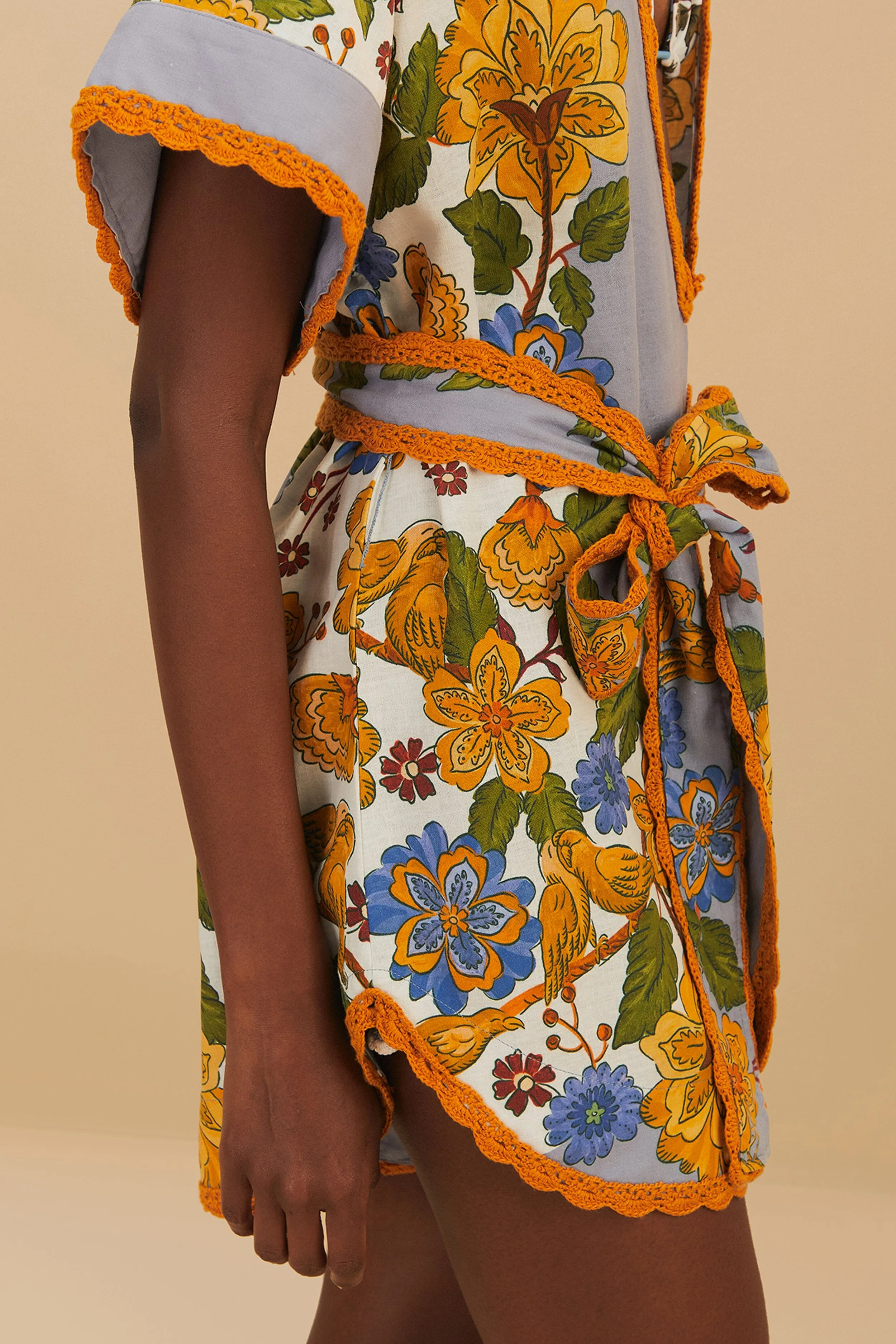 Blue Garden Scarf Romper sold by FARM Rio product image thumbnail 3