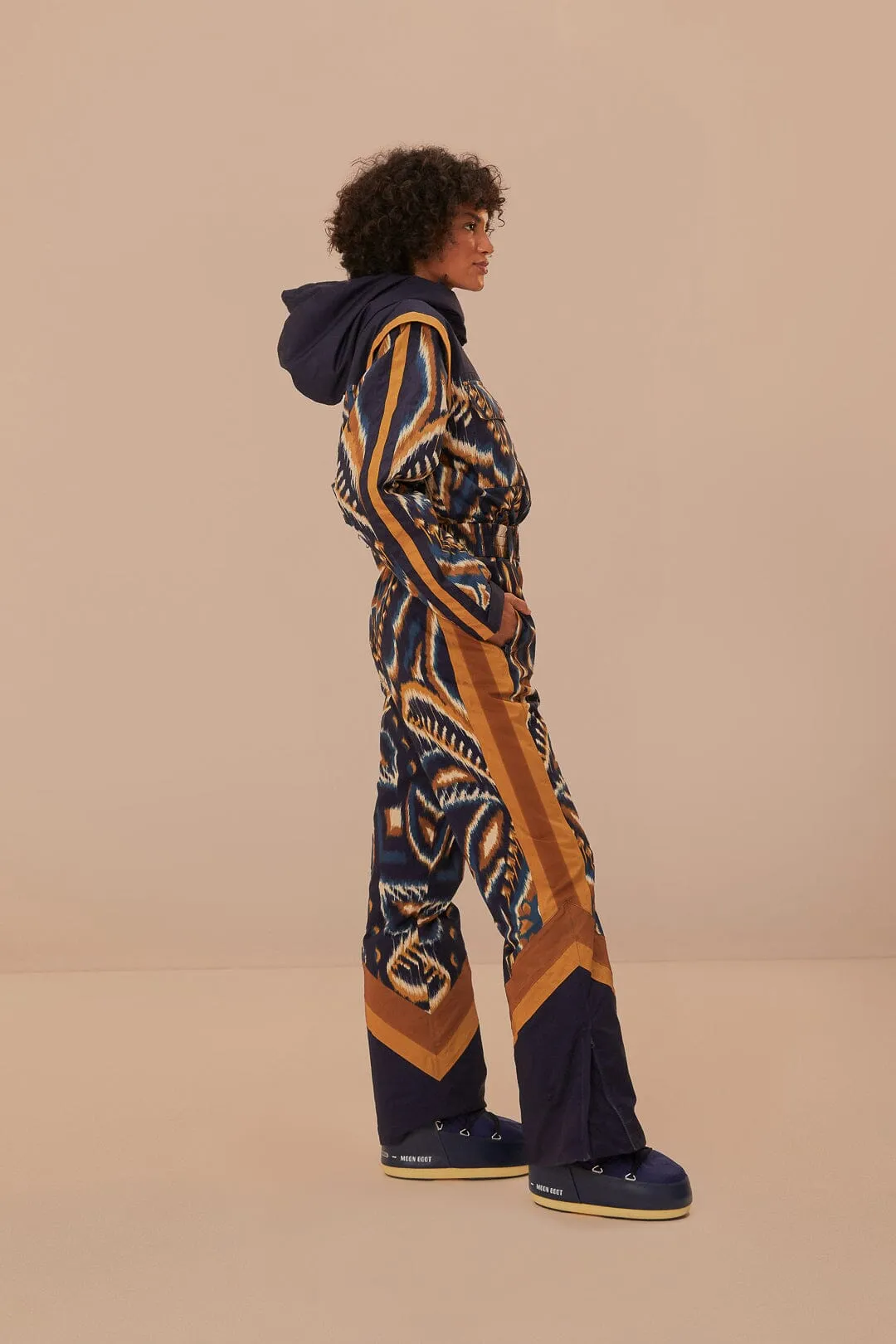 Black Pineapple Ikat Ski Jumpsuit sold by FARM Rio product image thumbnail 3