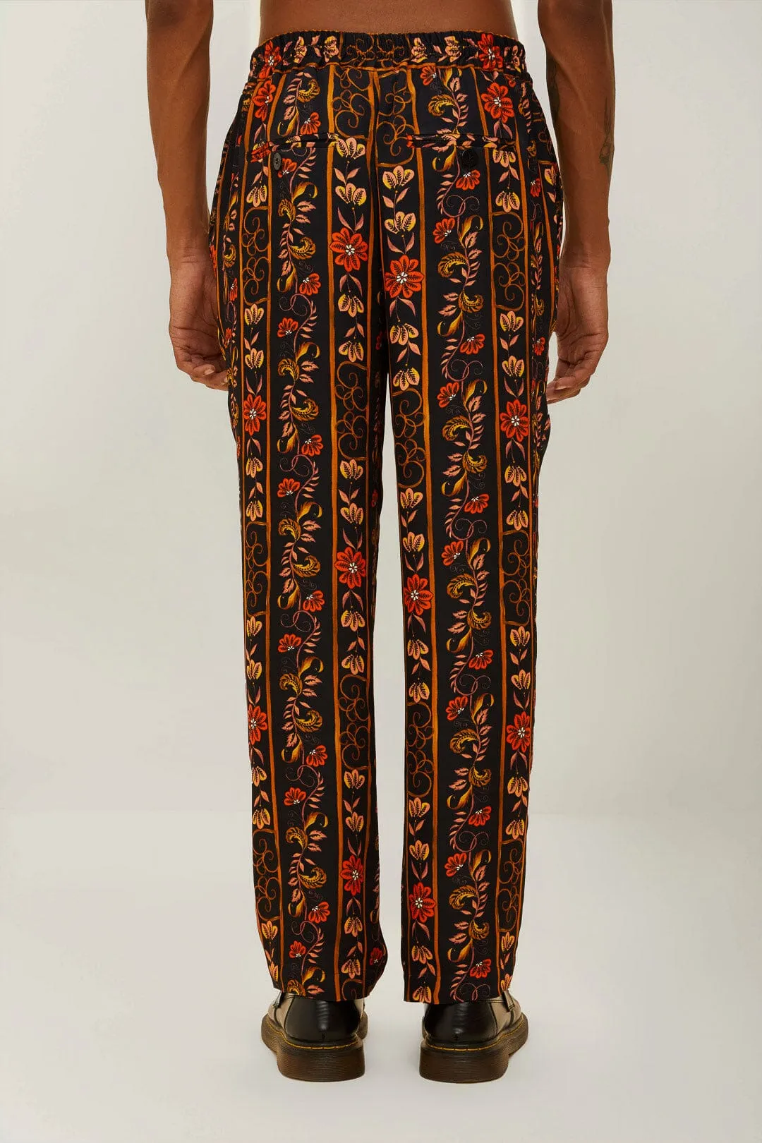 Brown Jungle Stripes LENZING™ ECOVERO™ Viscose Pants sold by FARM Rio product image thumbnail 4