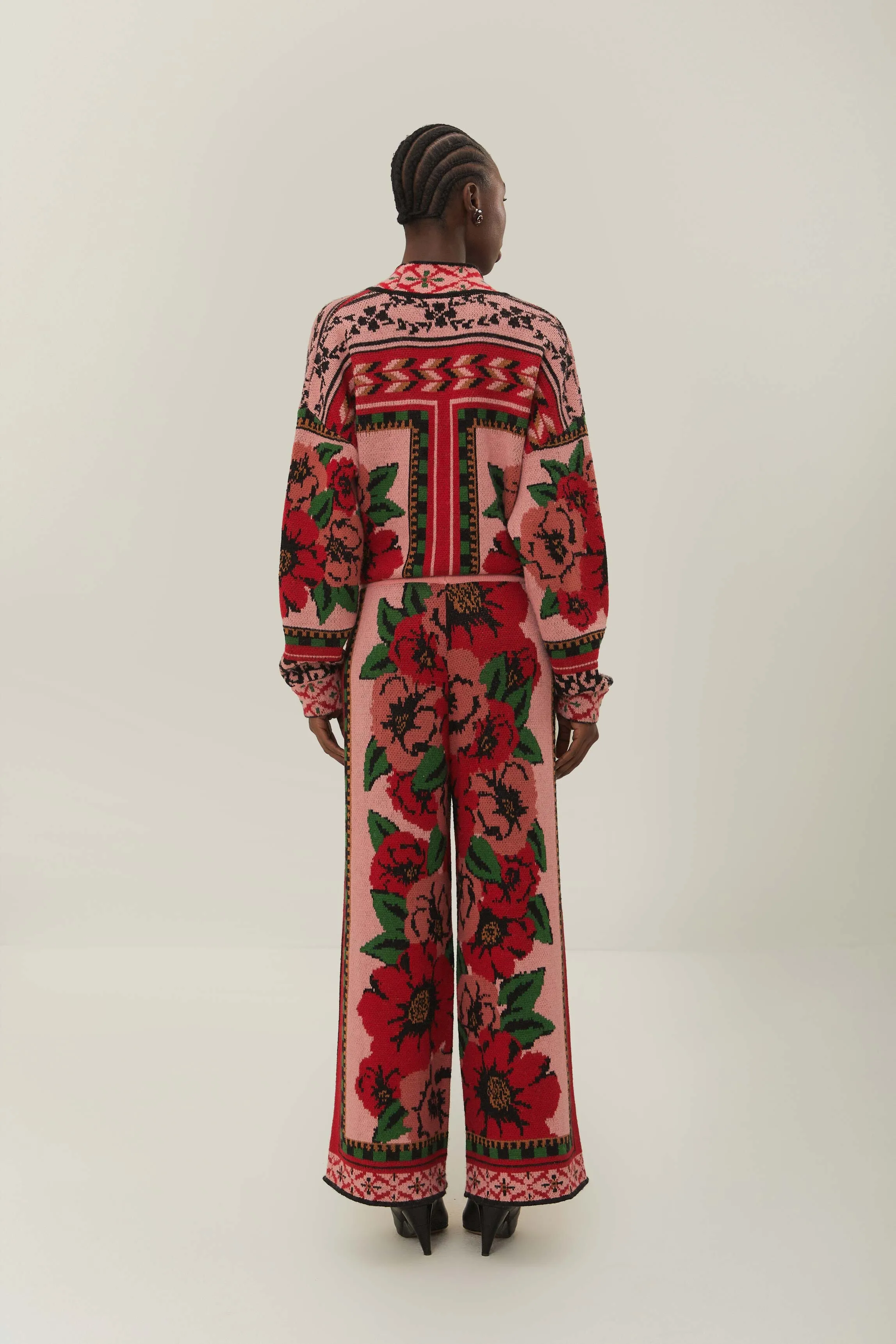 Pink Flower Tapestry Knit Pants sold by FARM Rio product image thumbnail 4