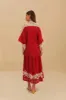 Red Floral Chains Guipure Midi Dress sold by FARM Rio