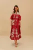 Red Floral Chains Guipure Midi Dress sold by FARM Rio