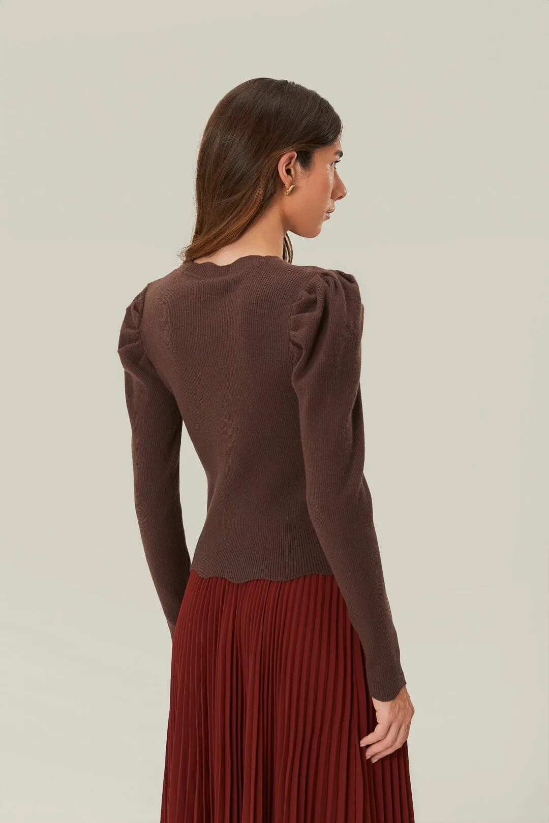 Brown Knit Blouse sold by FARM Rio product image thumbnail 3