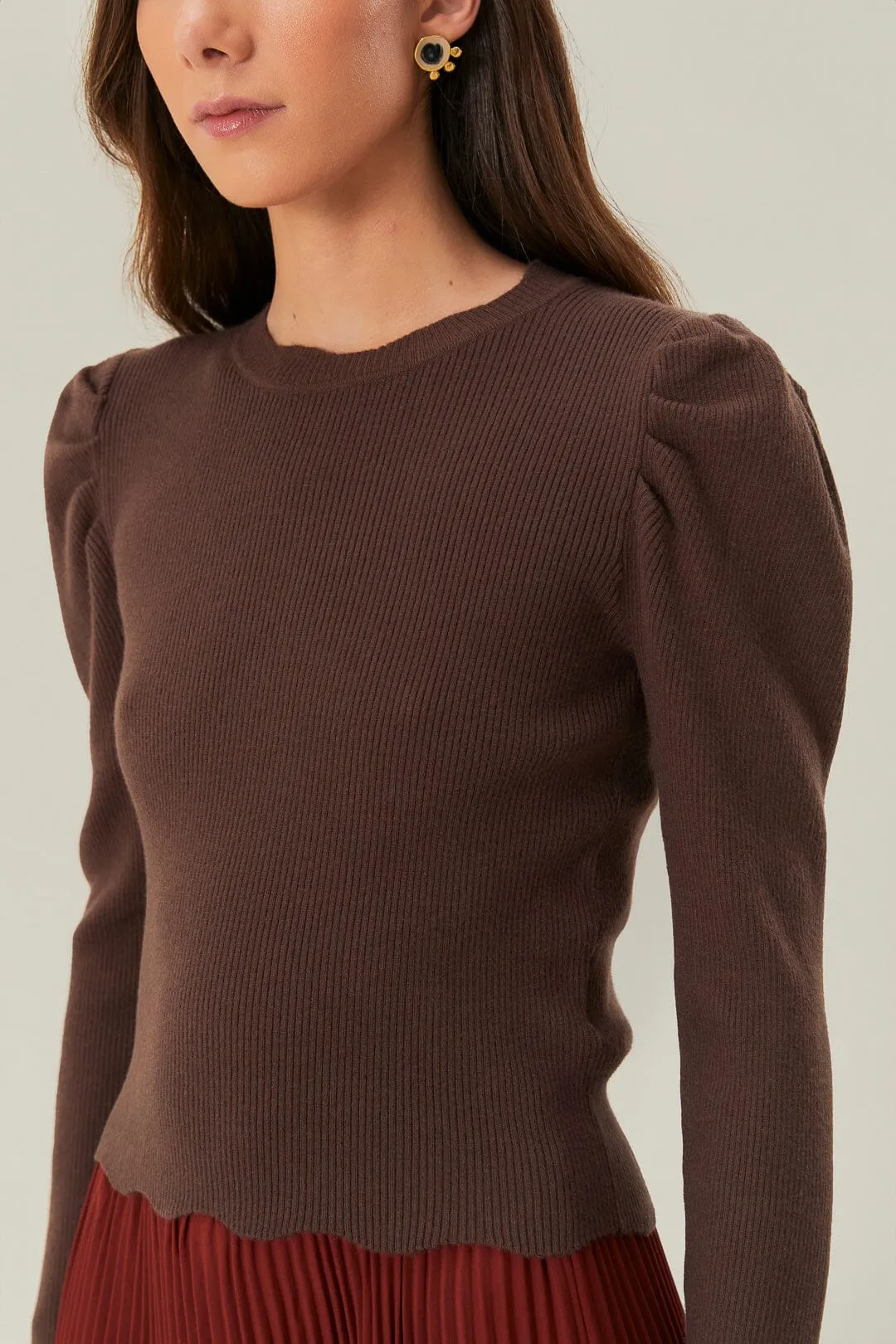 Brown Knit Blouse sold by FARM Rio product image thumbnail 4