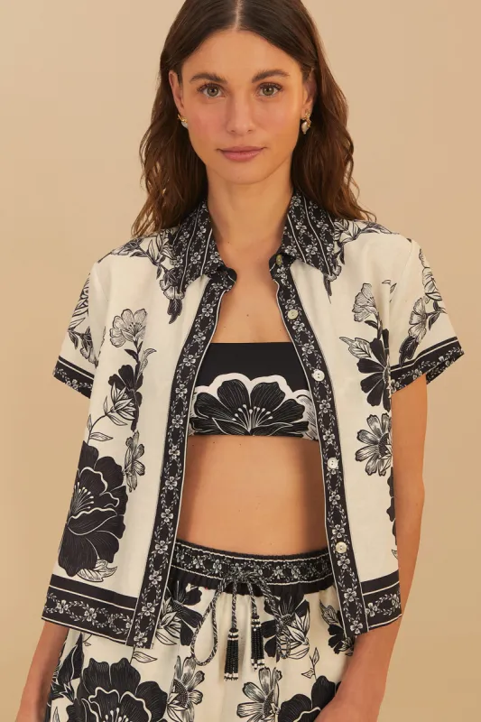 Off-White Flower Leopards Shirt sold by FARM Rio