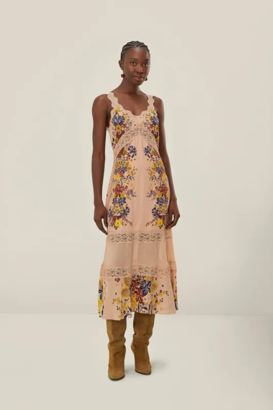 Pink Beauty Bouquet Sleeveless Maxi Dress sold by FARM Rio