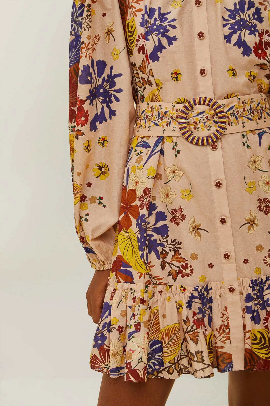 Pink Beauty Bouquet Puff Sleeve Mini Dress sold by FARM Rio product image thumbnail 4