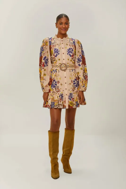 Pink Beauty Bouquet Puff Sleeve Mini Dress sold by FARM Rio