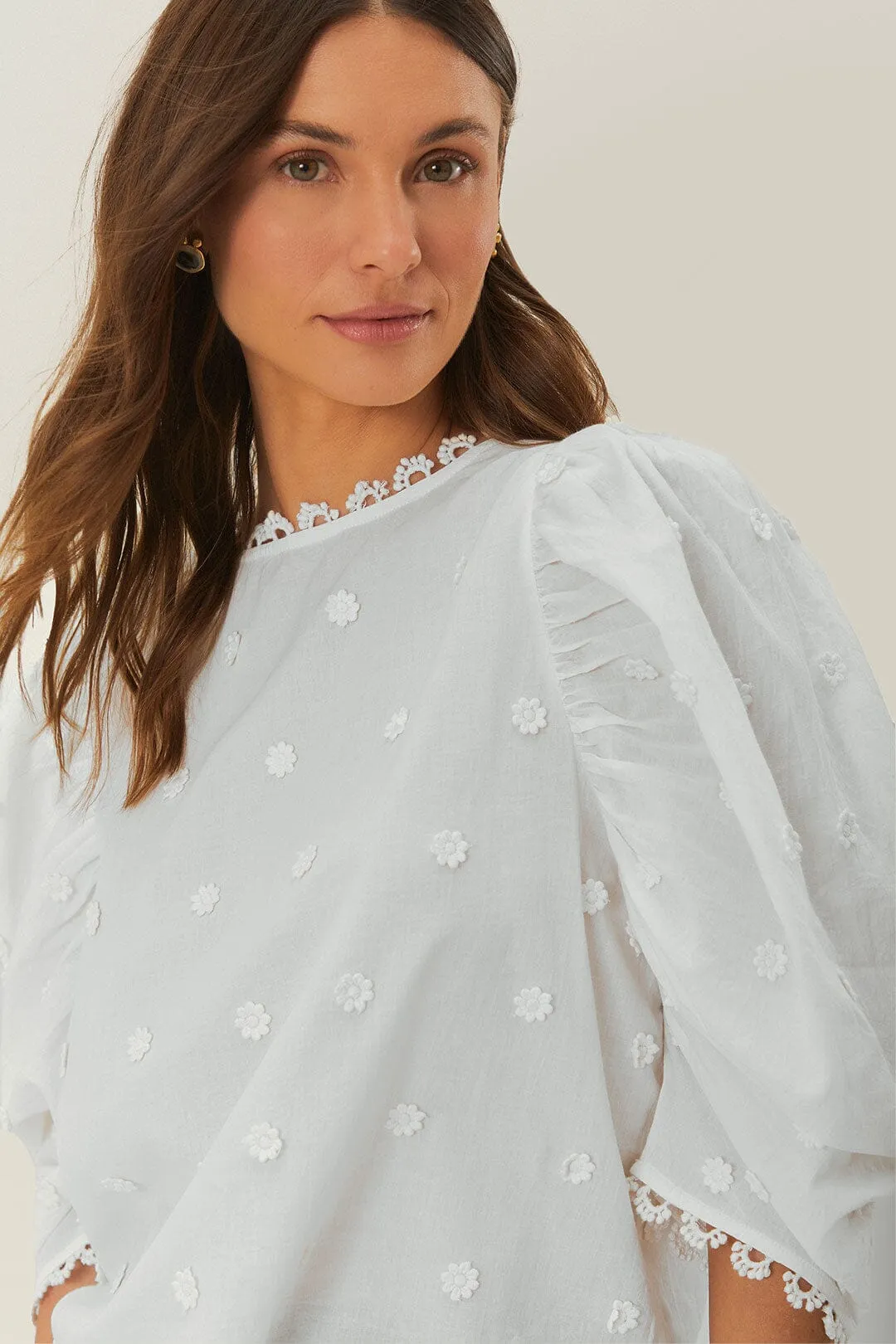 Off-White 3D Flowers Blouse sold by FARM Rio