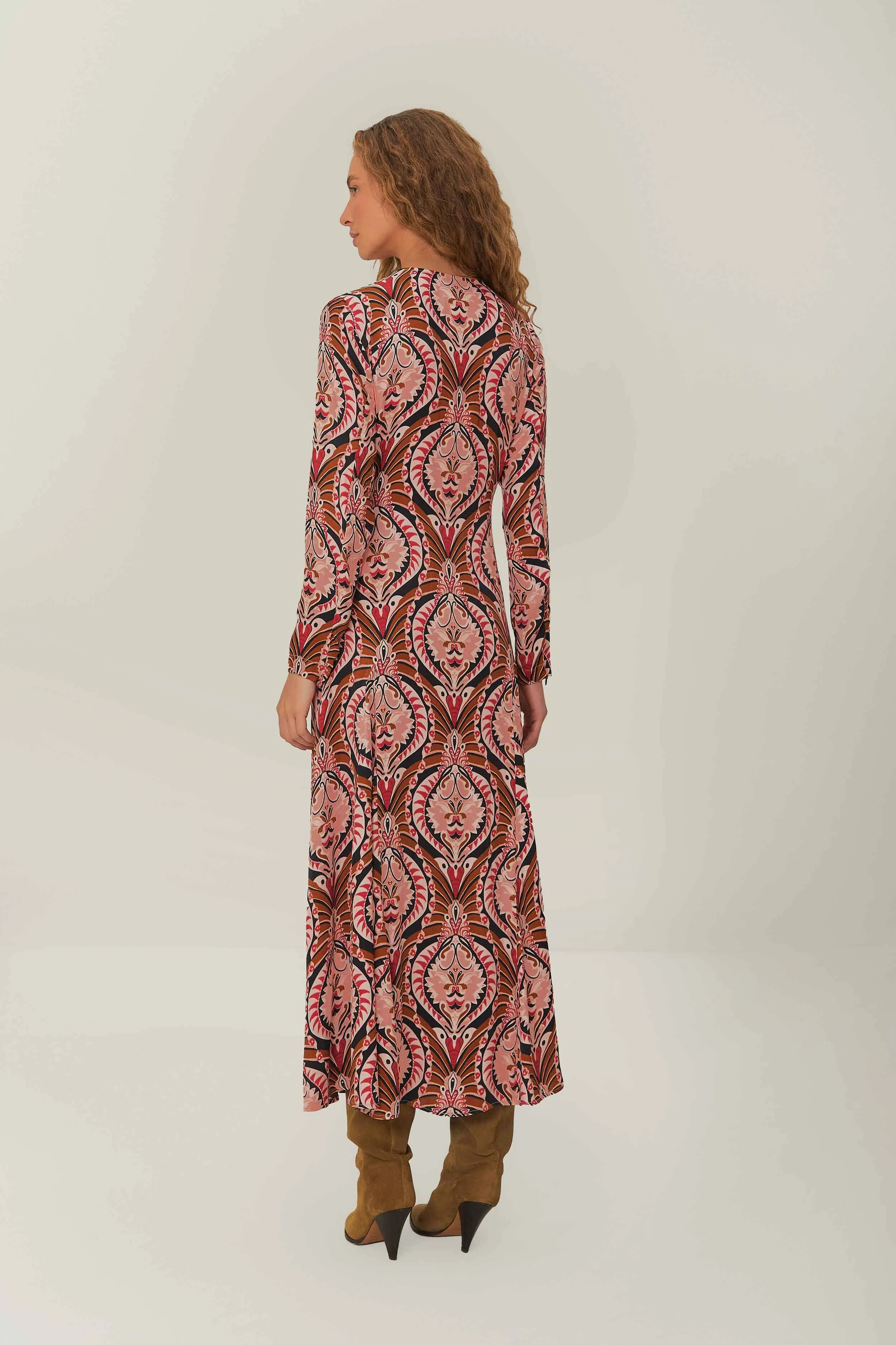 Brown Pineapple Jewelry Midi Dress sold by FARM Rio product image thumbnail 3