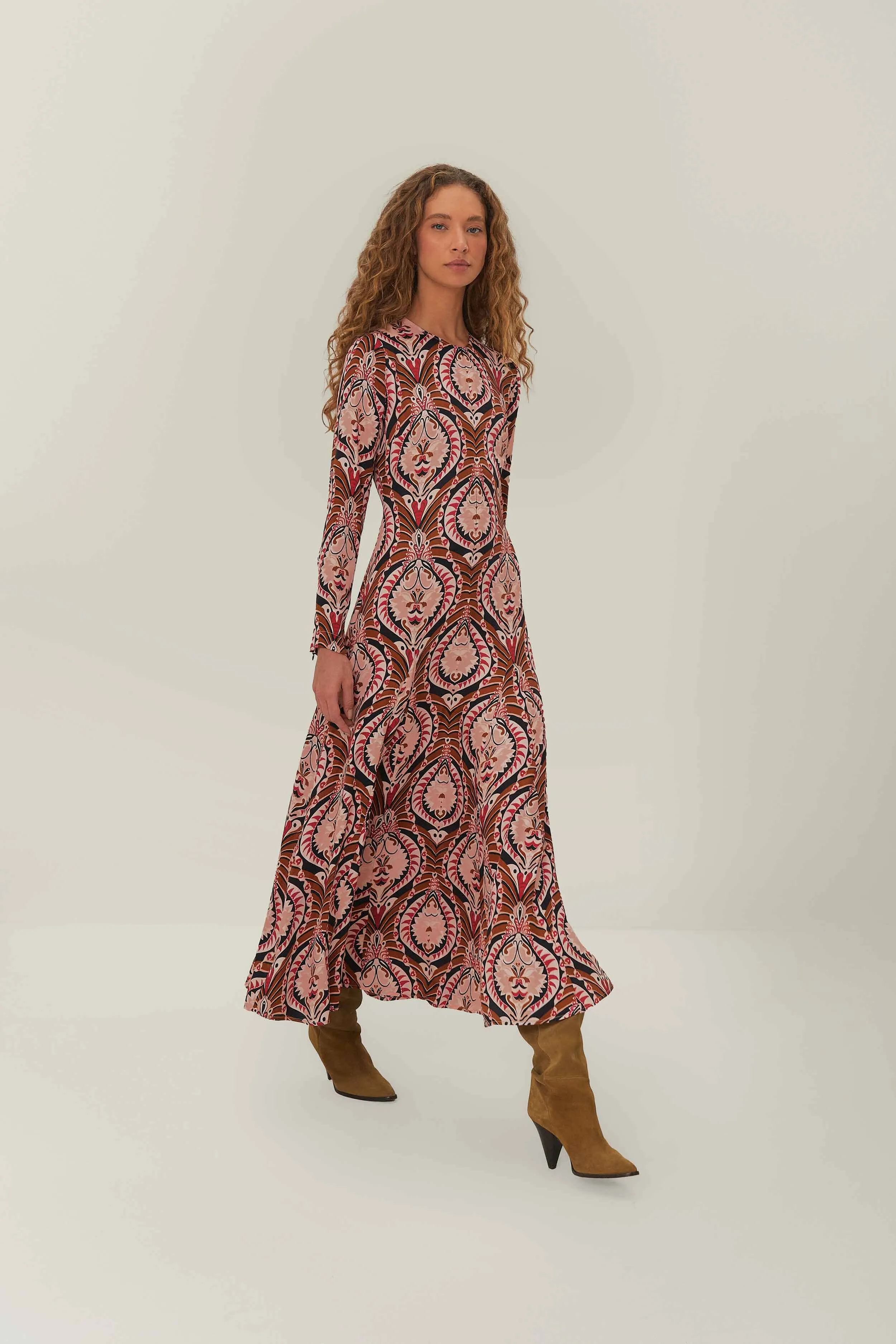 Brown Pineapple Jewelry Midi Dress sold by FARM Rio product image thumbnail 2