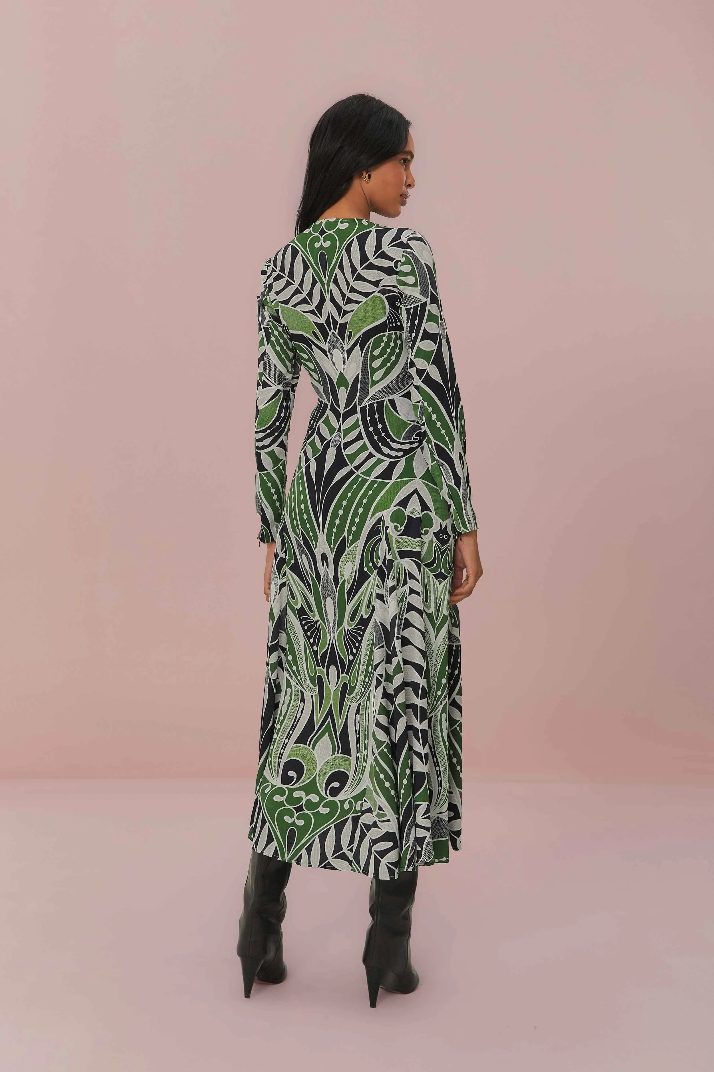 Black Lace Nature Midi Dress sold by FARM Rio product image thumbnail 4