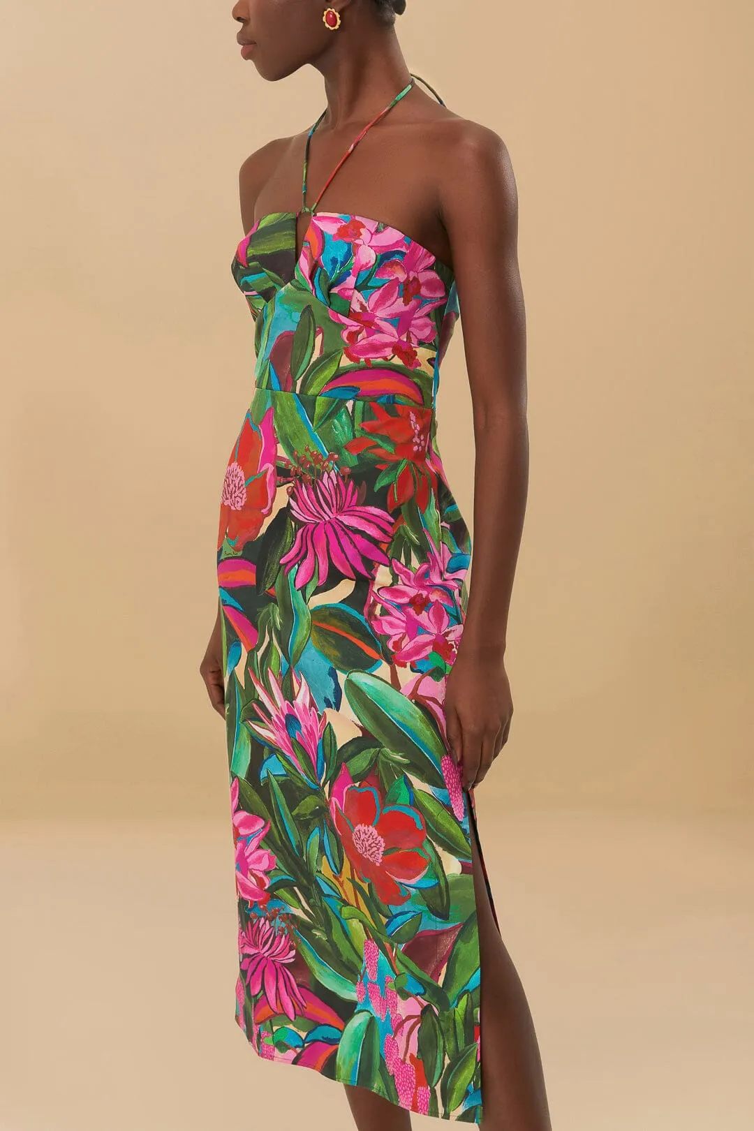 Multicolor Jardin De Reve Organic Cotton Midi Dress sold by FARM Rio product image thumbnail 2