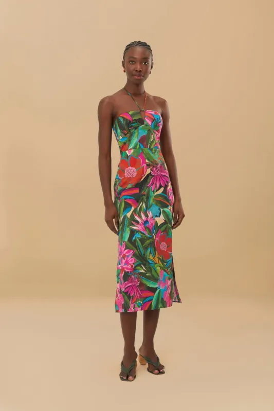 Multicolor Jardin De Reve Organic Cotton Midi Dress sold by FARM Rio