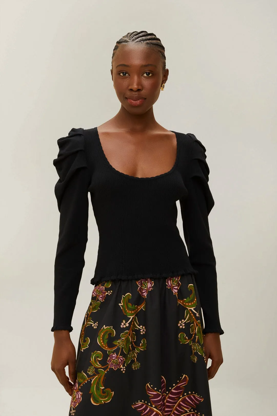 Black Knit Blouse sold by FARM Rio