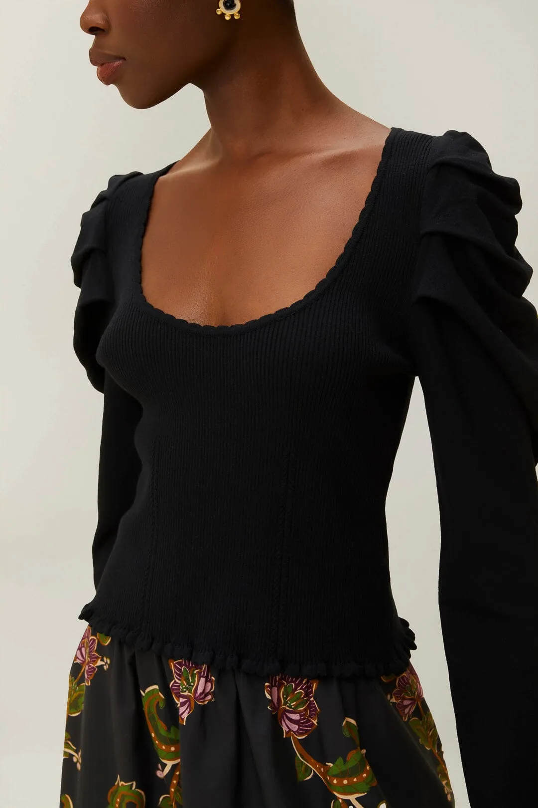 Black Knit Blouse sold by FARM Rio product image thumbnail 2