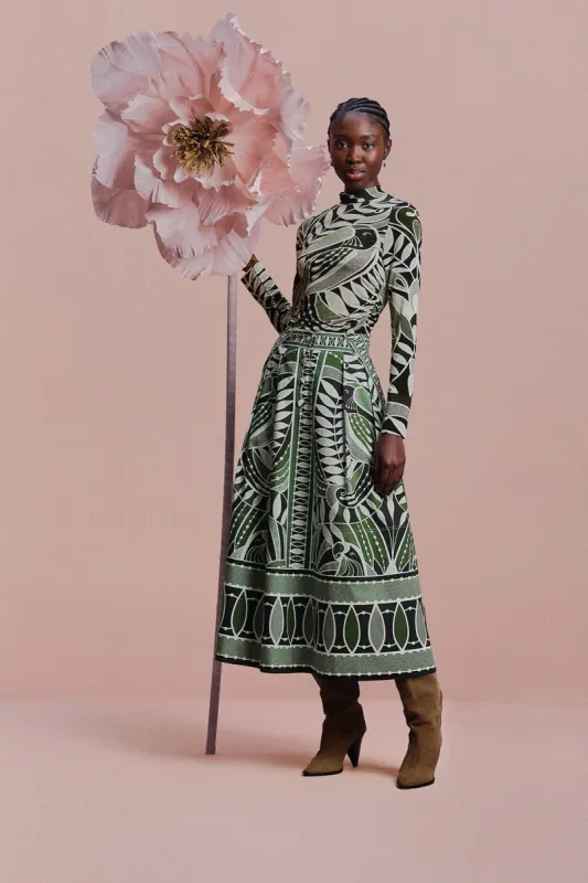 Black Lace Nature Maxi Skirt sold by FARM Rio