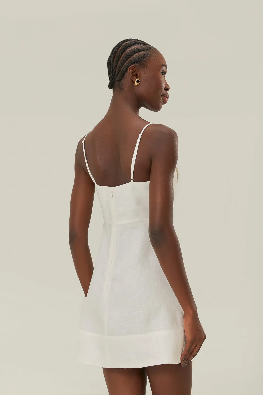 White 3D Flower Bodice Mini Dress sold by FARM Rio product image thumbnail 4