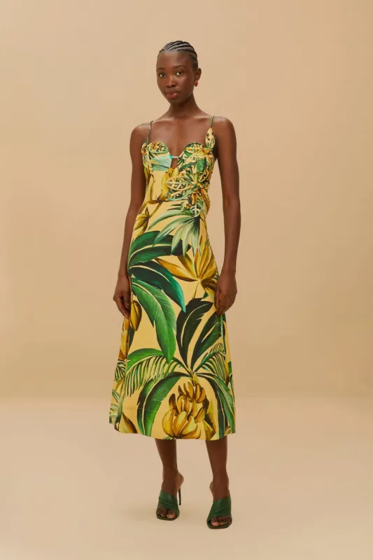 Green Copacabana Asymmetrical Midi Dress | Parallel
