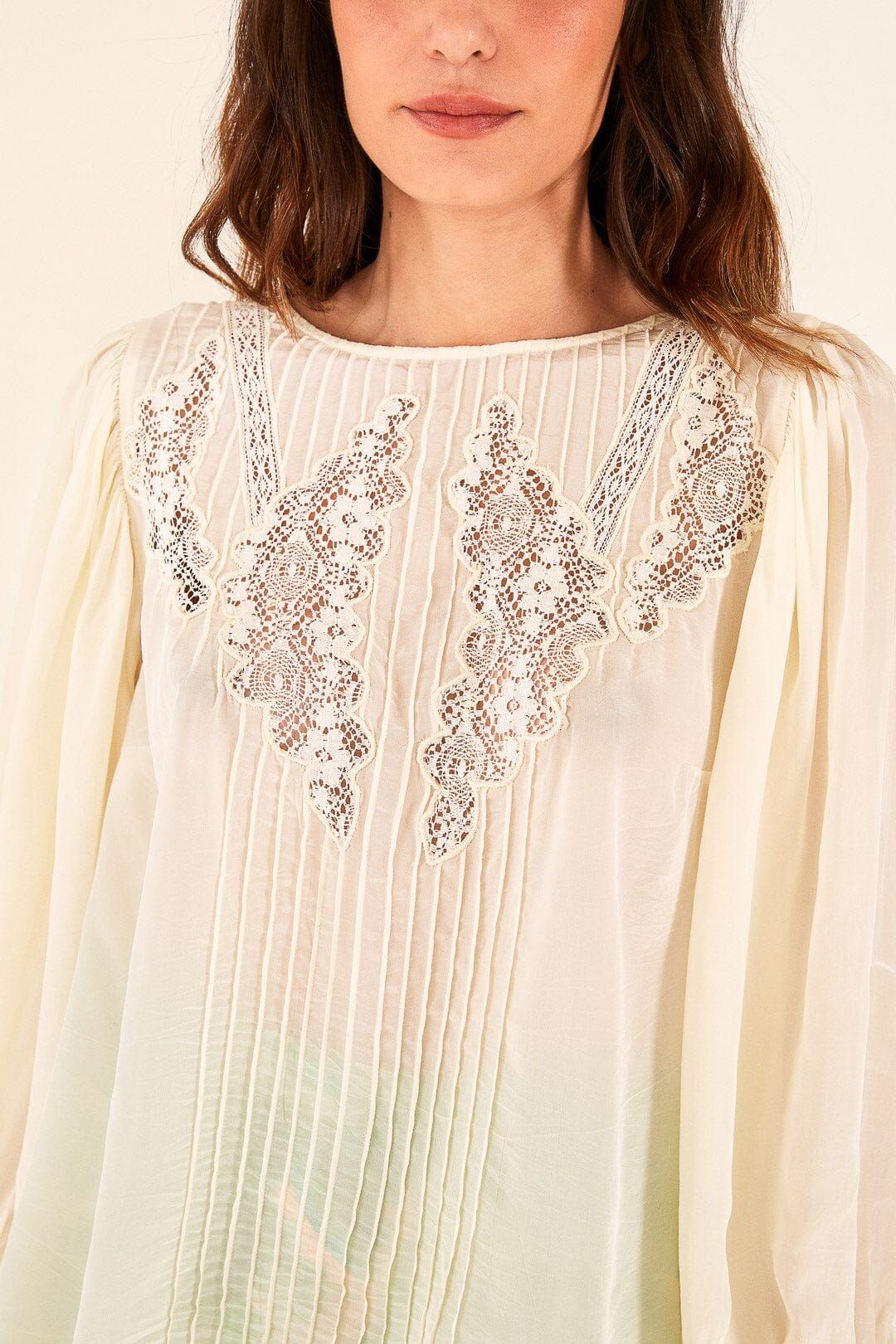 Off White Lace Blouse sold by FARM Rio product image thumbnail 4