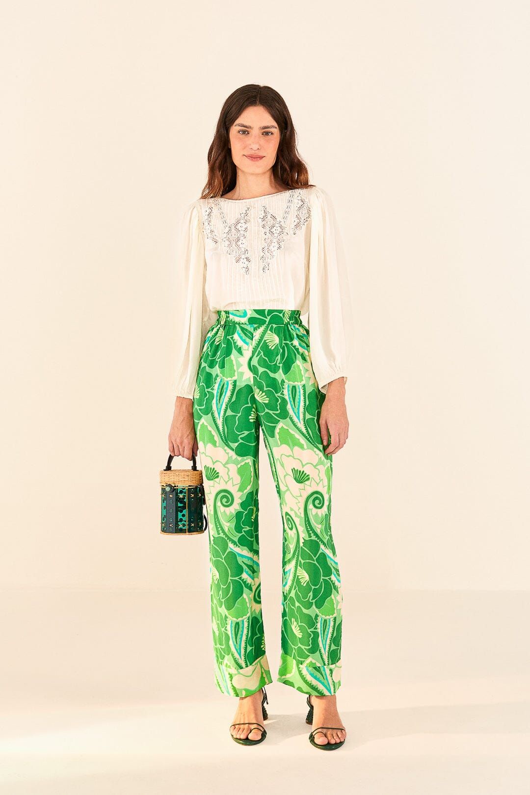 Off White Lace Blouse sold by FARM Rio product image thumbnail 2