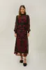 Black Organza Long Sleeve Midi Dress sold by FARM Rio