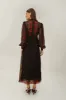 Black Organza Long Sleeve Midi Dress sold by FARM Rio