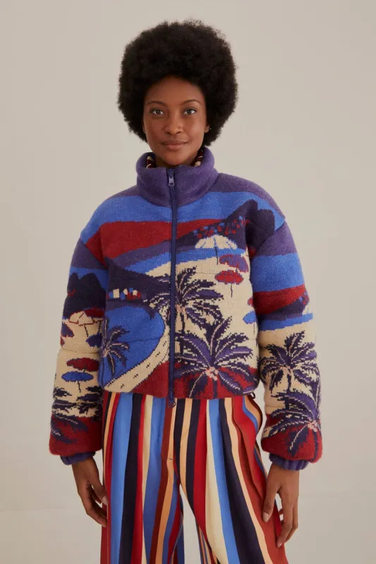 Carioca Tricot Puffer Jacket sold by FARM Rio