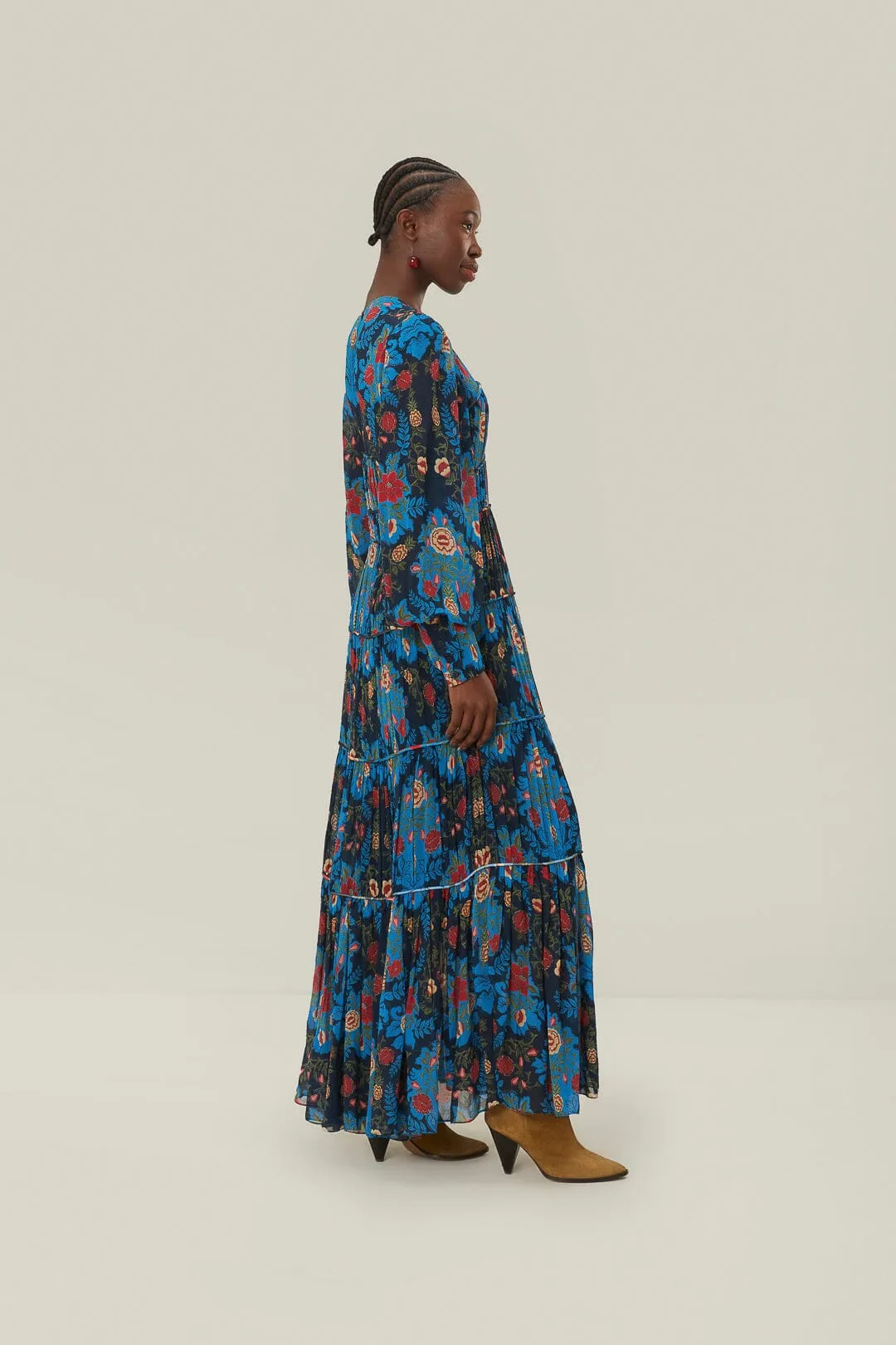 Blue Arabesque Floral Maxi Dress sold by FARM Rio product image thumbnail 2
