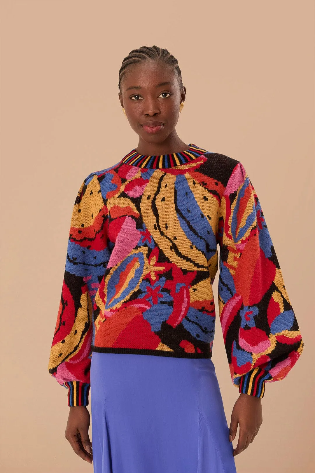 Multicolor Fruitelicious Knit Sweater sold by FARM Rio