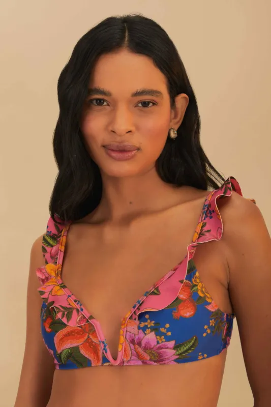 Multicolor Summer Fruit Underwire Bikini Top sold by FARM Rio