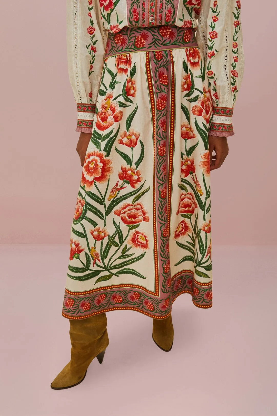 Off-White Ainika Delicate Midi Skirt sold by FARM Rio product image thumbnail 2