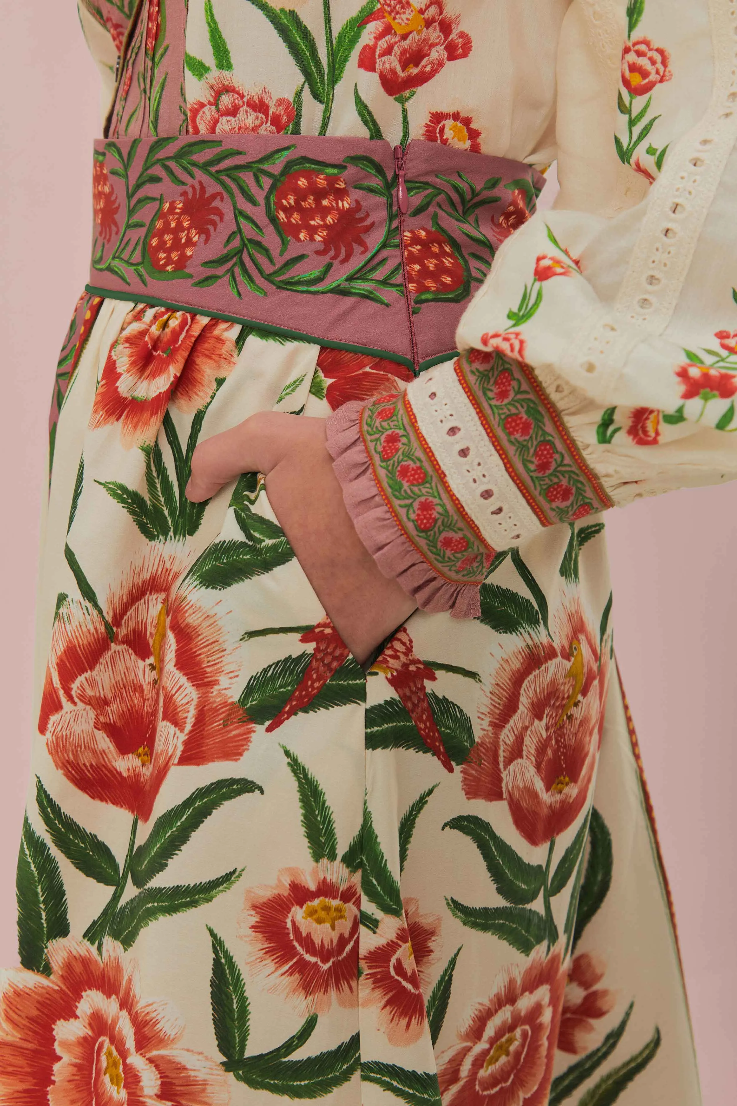 Off-White Ainika Delicate Midi Skirt sold by FARM Rio product image thumbnail 4